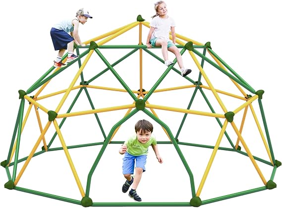 Merax 12FT Climbing Dome, Outdoor Dome Climber for Kids 3-10 | Supporting 1000 lbs, Easy Assembly Playground Jungle Gym, Backyard Play Equipment (12FT Climbing Dome)