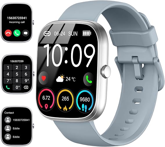 Smart Watch for Men/Women, 2025 Smartwatches Answer/Make Calls, 1.91" HD Fitness Watch with Heart Rate/Sleep Monitor/Step Counter, 110+ Sports, IP68 Waterproof Activity Fitness Tracker for Android IOS