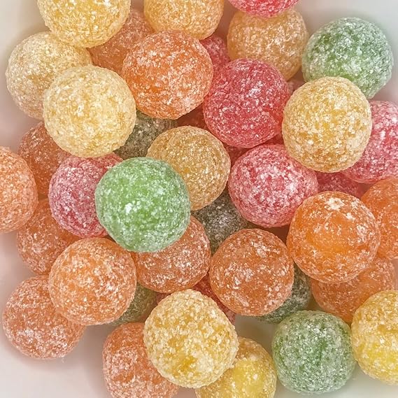 Barnetts - Mega Sour Candy Fruits 454g - Trendy Sweet Bags - Traditionally Handmade Sweets - Sour Coating Lasts 20 Seconds - Candies for Party Bag, Gift Hamper, or Hamper Box