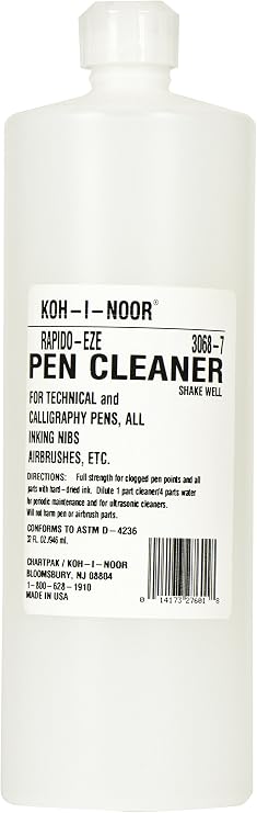 Koh-I-Noor Rapido-Eze Cleaning Solution, 32 oz. Bottle, 1 Each (30687)