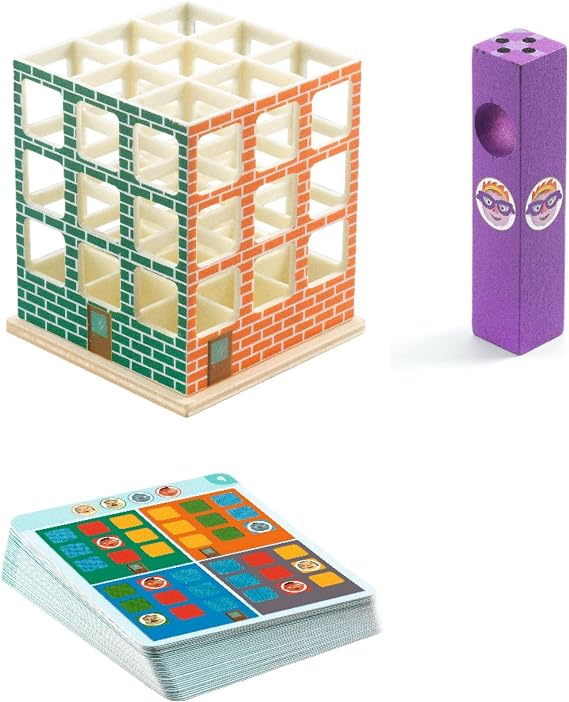 DJECO - Sologic Hotelogic - Solving Puzzles for Relaxation - Enhances Strategic Thinking - Develops Patience and Logic - Durable and Safe Materials, Solo or Cooperative Play, Easy Maintenance