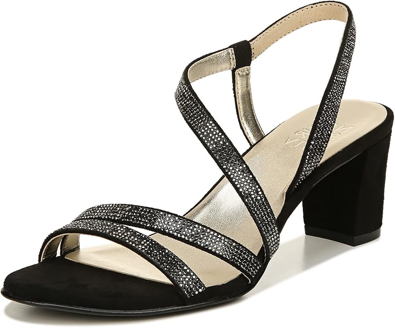 Naturalizer Women's Vanessa2 Rhinestone Embellished Strappy Heeled SandalHeeled Sandal