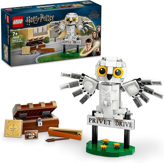 LEGO Harry Potter Hedwig, Privet Drive 4 Numara’da 76425 | 7 Yaş ve Üzeri Çocuklar için Baykuş Figürü İçeren Oyuncak Yapım Seti, Hediye Fikri (337 Parça)
