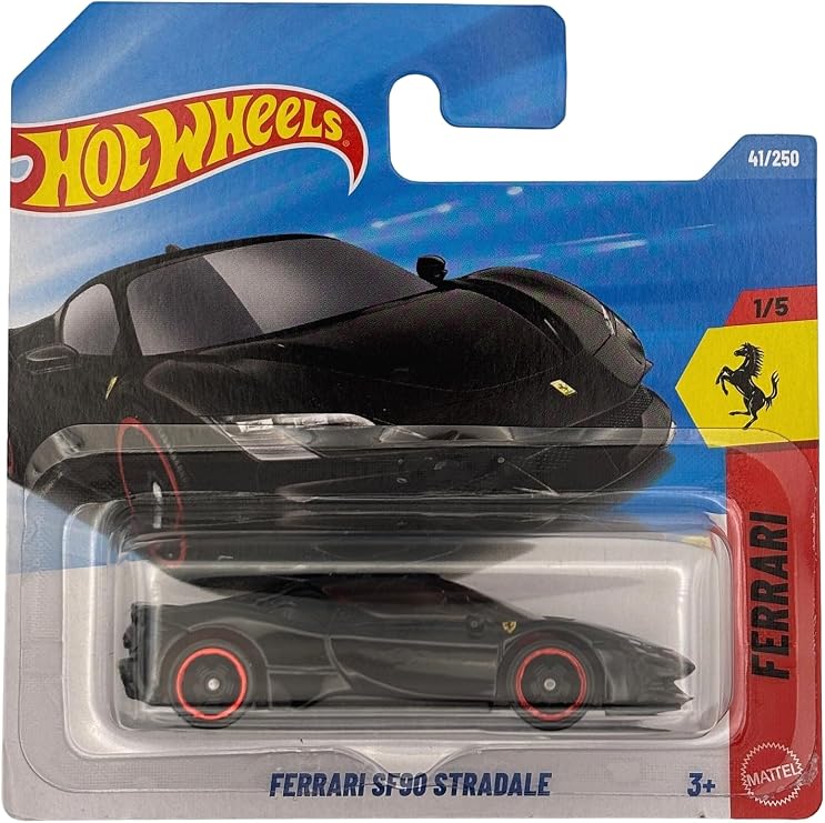 Hot Wheels Ferrari SF90 Stradale - Ferrari 1/5 - JJK89 - Siyah - Mattel 2026 (41/250)