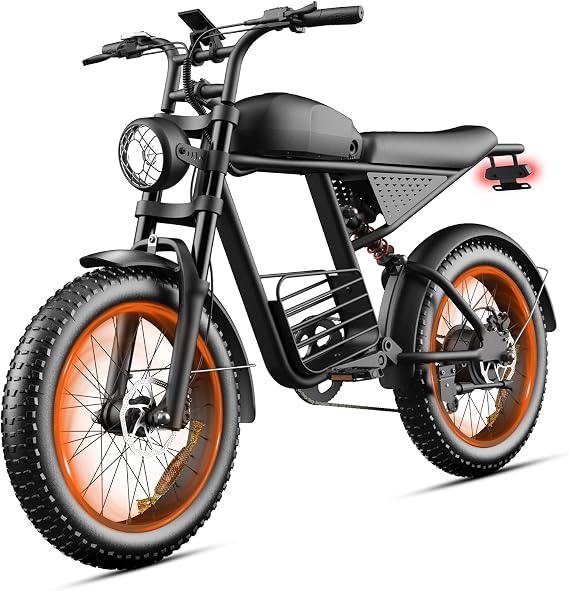 Electric Bike for Adults, 48V 1500W/3000W Dual Peak Motor, 35 mph Top Speed, 20" 4.0" Fat Tires, 7-Speed Shimano Gears,50-60Miles Pedal Assist, for City, Mountain & Beach Riding