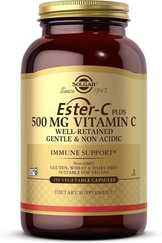 Solgar Ester-C Plus 500 mg Vitamin C (Ascorbate Complex), 250 Servings
