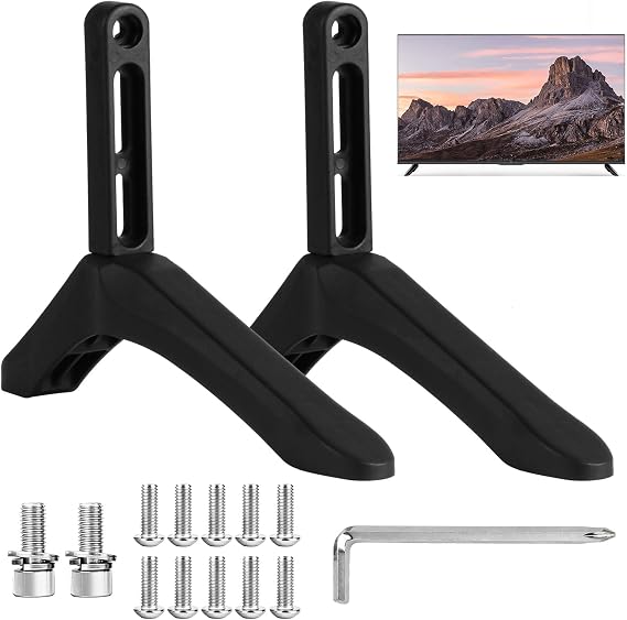 2 pcs TV Stand Legs, TV Stand Base Replacement Bracket Feet
