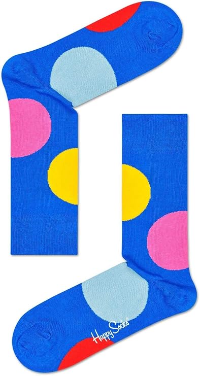 Happy Socks Unisex Jumbo Dot Colorful Print Crew Sock