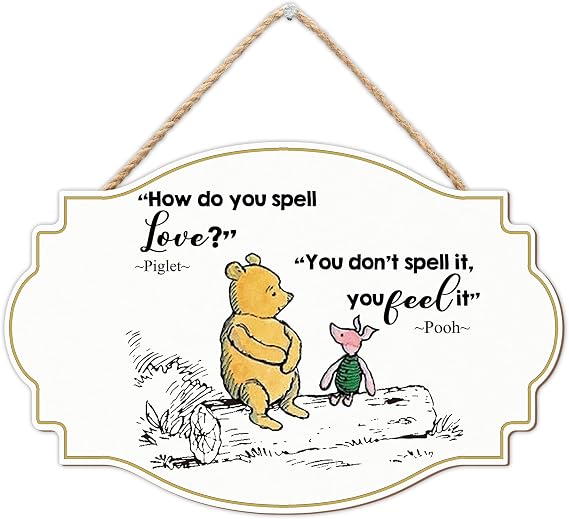 Classic Hanging Decor, 8 X 12" Friendship Wood Wall Decoration-Love, You Fell It-Home Office Wall Decor,Gifts For Friends Family - Nursery Home Bedroom Door Decor & Supplies-A04