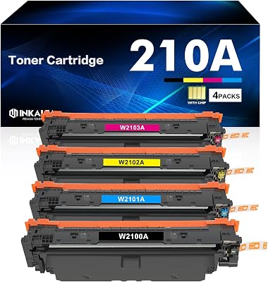 210A Toner Cartridges 4 Pack 210 4301fdw 4301fdn 4201dw Compatible for HP 210A 210X Toner Cartridges Replacement for HP Color Laserjet Pro MFP 4301fdw 4301fdn Pro 4201dw 4201dn Series Printer Ink