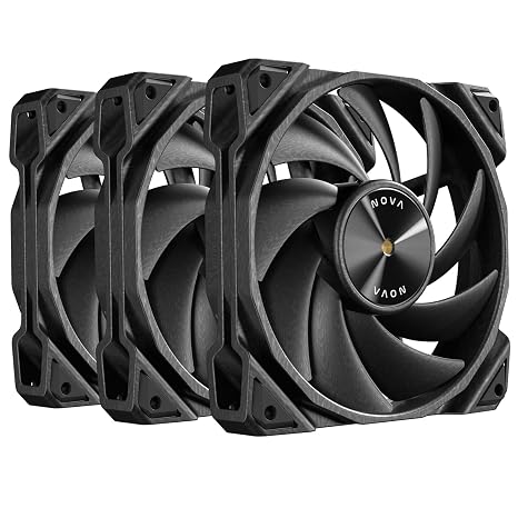 Antec Nova 120 PWM PC Case Fans, 3-Pack, Black