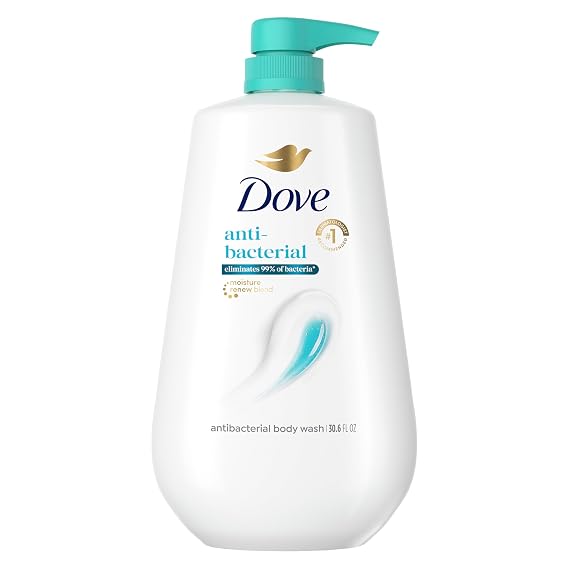 Dove Body Wash Antibacterial For All Skin Types 30.6 oz Pump, Sulfate Free | Dove Antibacterial Body Wash eliminates 99% of bacteria while nourishing skin with a sulfate-free formula