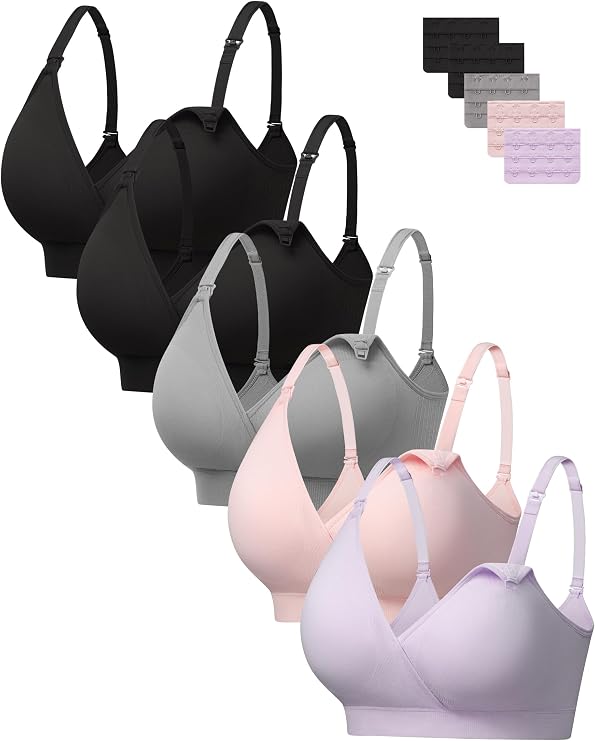 HBselect Nursing Bras for Breastfeeding, Seamless Maternity Bra Wireless | Extra Maternity Nursing Bras Non-Wired and Seamless Bras