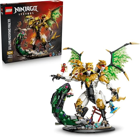LEGO NINJAGO Ultra Ejderha Savaşı 71872-12 Yaş ve Üzeri Kız ve Erkek Çocuklar için Jin, Mira, Nate ve Oni Generali İçeren Yaratıcı Oyuncak Yapım Seti, Çocuklar için Hediye Fikri (2178 Parça)