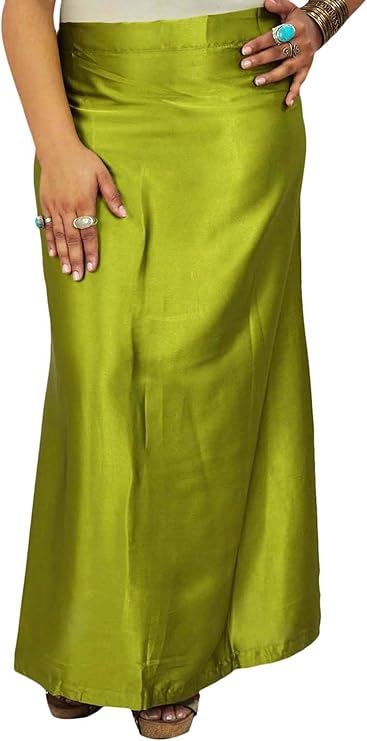 Indian Satin Silk Petticoat Bollywood Solid Inskirt Lining for Sari