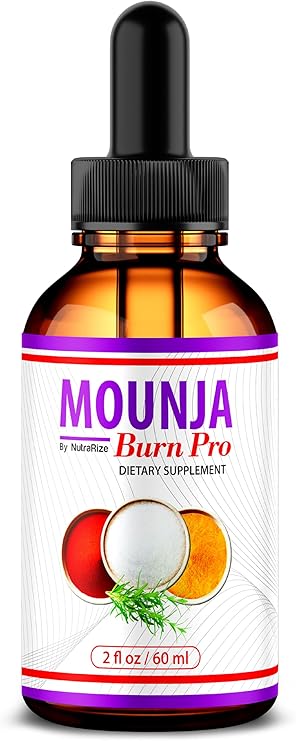 NutraRize Mounja Burn Pro Drops - Official Mounja Tea Drops, MounjaBurn Pro Liquid Drop Supplement, 1 Bottle of Premium Mounja Burn Pro Gotas for 30 Days - (30 Servings)