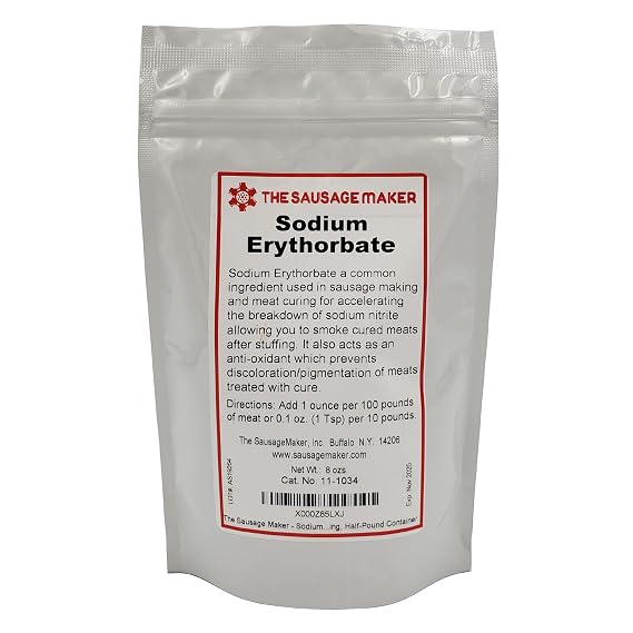 The Sausage Maker- Sodium Erythorbate for Sausage Making and Meat Curing, Half-Pound Container
