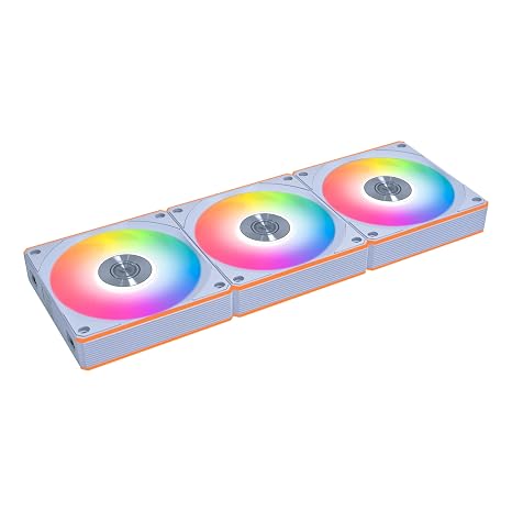 Lian Li UNI Fan CL Flex 120 Reverse Blade ARGB PWM Fan, 3 Pack, White