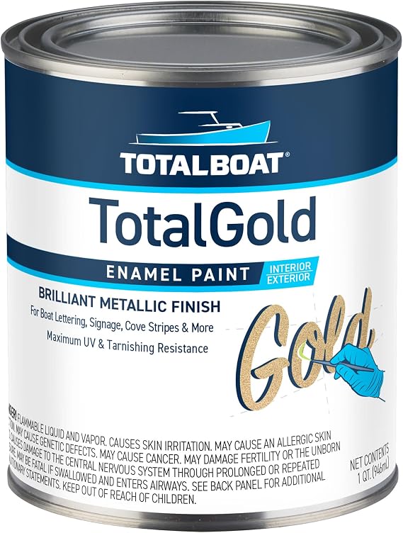 TotalBoat TotalGold Weather-Resistant Exterior Metallic Gold Paint - Quart