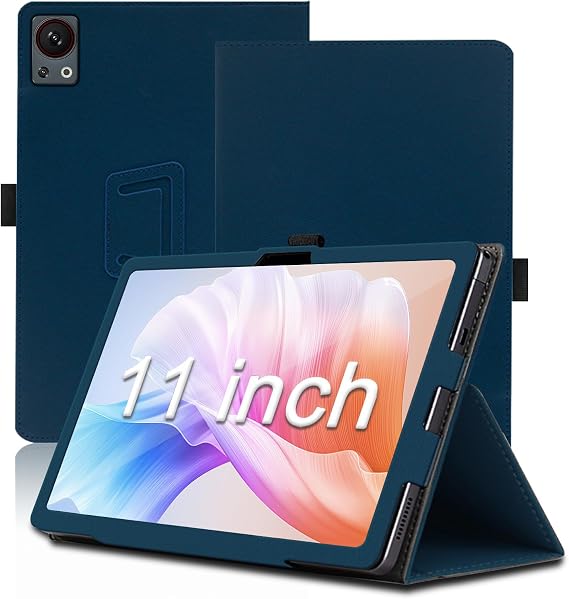 Universal Case Compatible with DOOGEE T30S 11 inch Tablet,Premium PU Leather Folding Stand Tablet Protection Bundle,Portable Cover,Folding Stand Protective Cover with Pencil Holde and Wrist Strap
