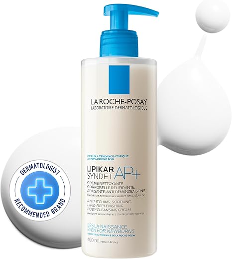 La Roche-Posay Lipikar Syndet AP+ Body Cream Wash for Very Dry Skin, 400ml