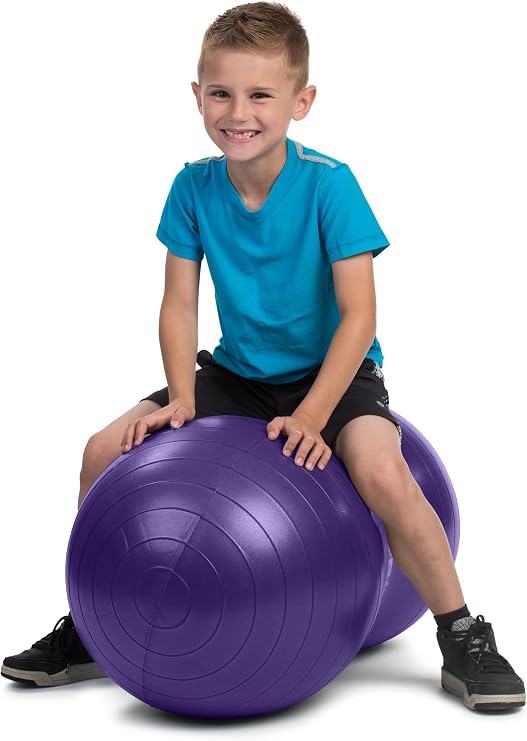 bintiva Peanut Ball for Kids Therapy - Sensory Room Equipment - for Pregnancy - Wiggle Seat Peanut Ball for Physical Therapy, Yoga, Exercise