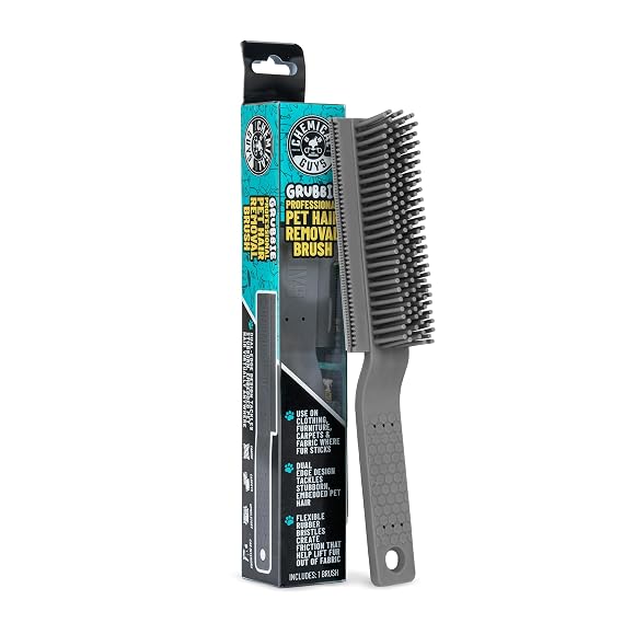Chemical Guys, Multi-Surface Pet Hair Removal Brush for Upholstery & Carpet | Rubber bristles pull pet hair, lint and debris off seats, carpet and upholstery in cars and at home