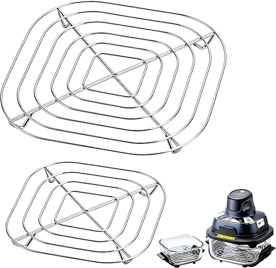 2 Pack Crisper Stainless Steel Rack for Ninja Crispi Air Fryer FN101