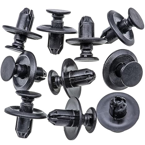 Rexka 10pcs Fender Liner Push Type Retainer Clip Fastener MU488006 for Mitsubishi Eclipse, Eclipse Cross, Endeavor, Galant, Lancer, Mirage, Mirage G4, Outlander, Outlander Sport