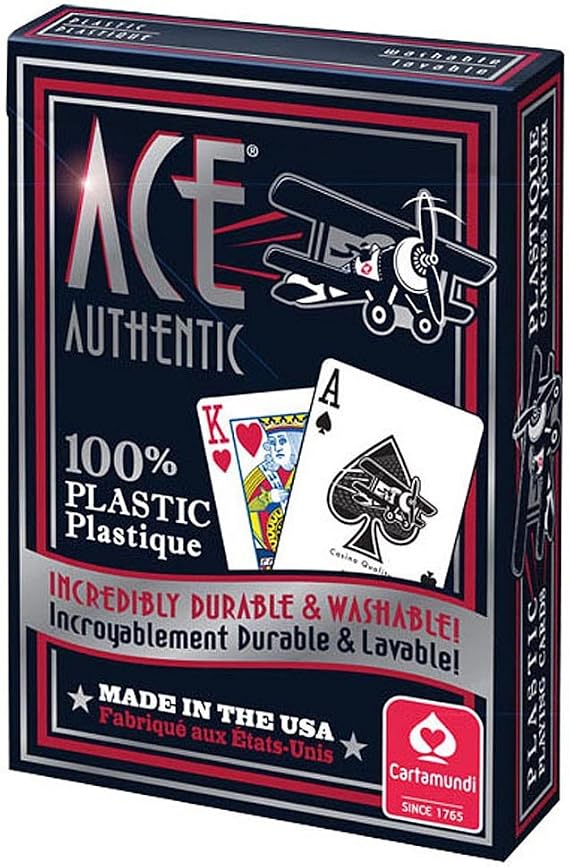 Cartamundi 1060 Ace 100% Plastic Playing Cards Assorted Colors