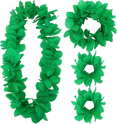 Hawaiian Leis for Luau Party Lei Graduation Lais Hawaii Luau Hawaiian Accessories for Women 4 Pcs