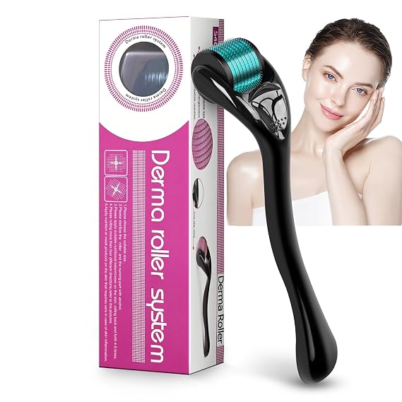 Derma Roller 540 Beard Roller 0.25mm (Black Handle+ Blue Roller)