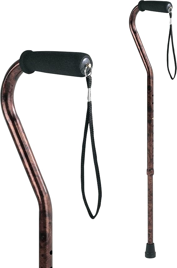 Carex Offset Designer Cane, Bronze