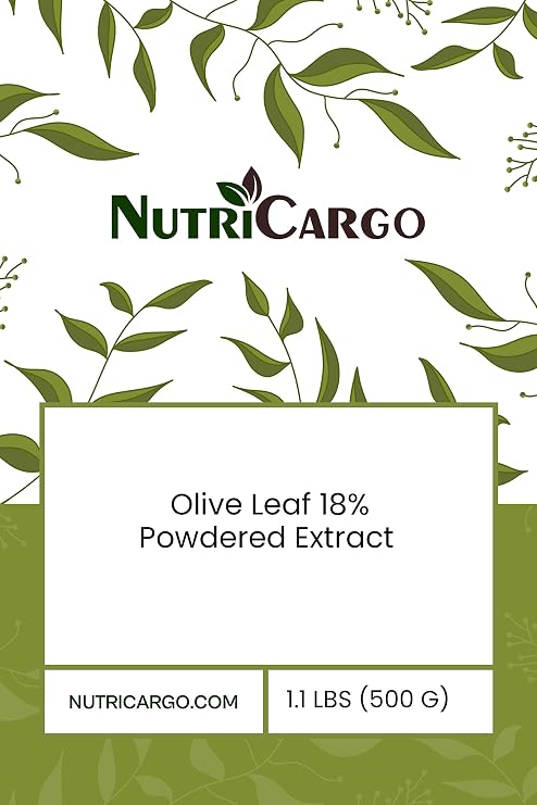 NutriCargo Olive Leaf 18% Powdered Extract 1.1 LBS (500 G)