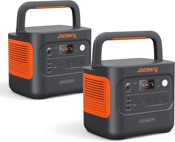 Jackery Explorer 2000 v2 Power Station (2-Pack), 2042Wh, 2200W AC Output