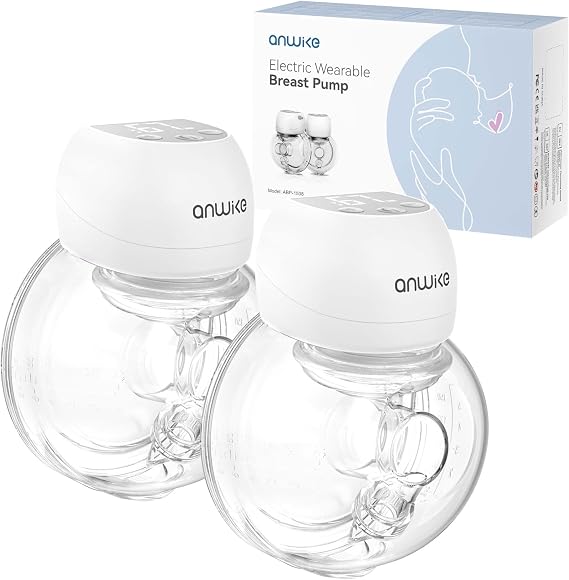 Smart Double Sides Wearable Breast Pump, Electric Bilateral Breast Pump, Rechargeable Electric Pump with Voice Prompts, 3 Modes 9 Suction Levels Portable, BPA-Free, Double Pack