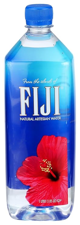 FIJI Natural Artesian Bottled Water 1 Liter / 33.8 Fl Ounce Bottle (Single)