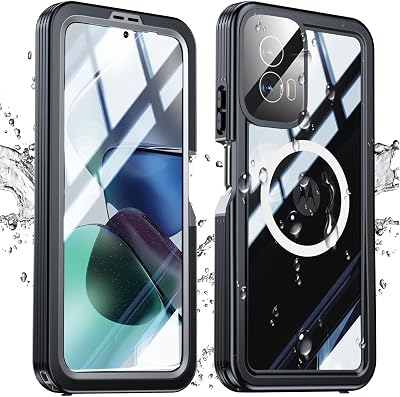 Zeking for Moto G Power 5G 2024 Case, Waterproof with Built-in Screen Protector [IP68 Underwater] Anti-Scratched Rugged Case [360Full Body Heavy Duty Shockproof] Black