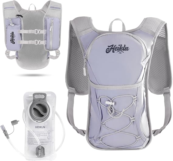 HEIKLN Hydration Backpack,Lightweight Water Backpack with 2L Water Bladder Running Hydration Vest Backpack for Hiking Running Cycling Hiking