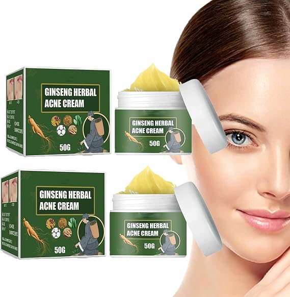 Ginseng Herbal Acne Cream, Herbal Acne Removing Cream, Herbal Acne Cream Away Acne Marks Cream (4pcs)