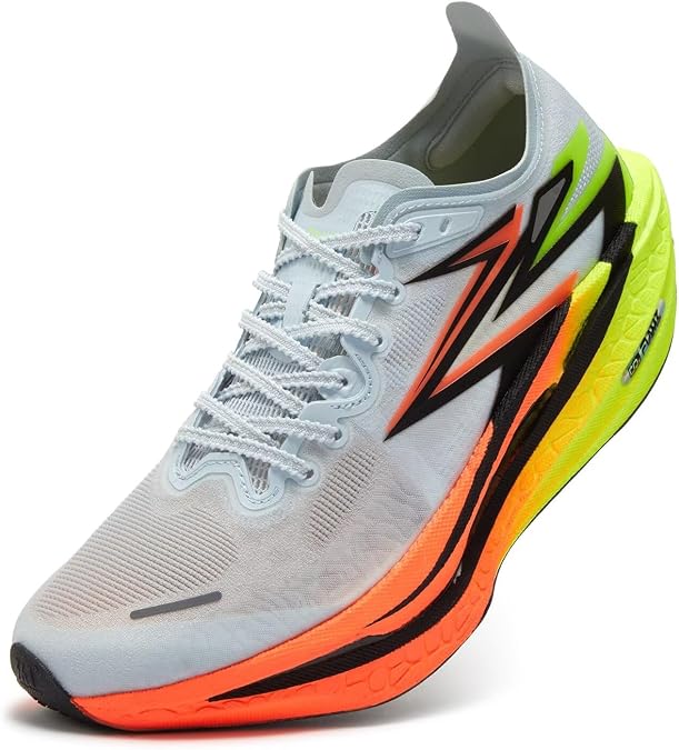 361 Flame 4.0 Running Shoes for Men Wide Foot Sneakers Lightweight,Breathable,Cushion,Carbon Plate Running Shoes for Professional Race,Marathon Training Shoes,Zapatillas para Hombres profesionales