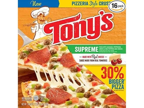 Tonys Pizzeria Style Pizza Supreme, 20.6 Ounce -- 16 per case.