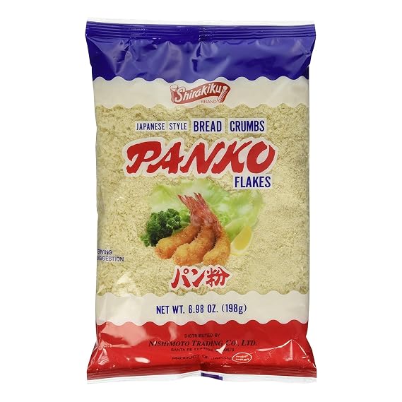 Japanese Style Panko Bread Crumbs Crispy Panko Flakes, Light and Crunchy, Wheat Bread Crumbs for Cooking and Frying - 6.98oz (Pack of 1)
