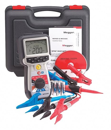 Megger MIT2500 Insulation Tester, 4.25" Width, 9.00" Length