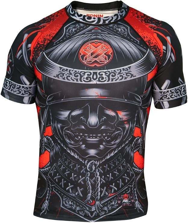 Ronin Samurai Blackout Ghost Base Layer Compression Shirt for BJJ MMA Grappling
