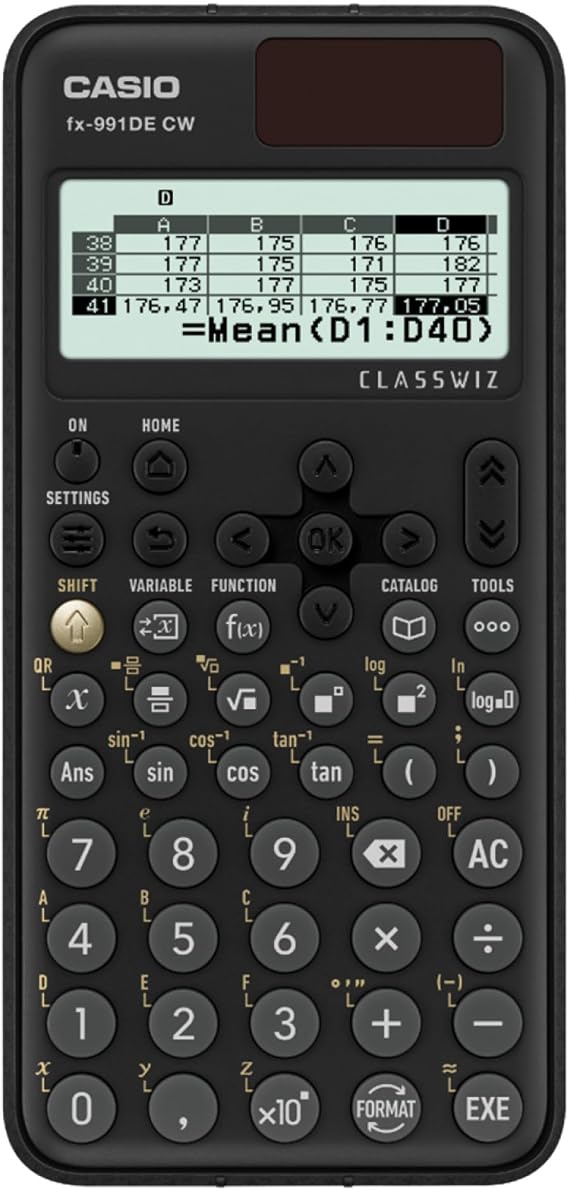 Casio FX-991DE CW ClassWiz Technical Scientific Calculator German Menu Guide 696 functions German menu navigation matrix calculation equation solver and QR code function integral calculation