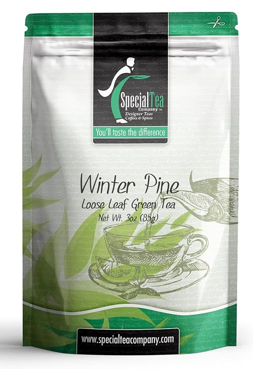Special Tea Winter Pine Green Tea, Loose Leaf, 3 Ounce
