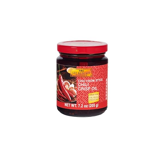 Lee Kum Kee Chiu Chow Chili Crisp Oil 205g/7.2oz - Savory Chili Sauce for Authentic Chinese Cuisine, Perfect for Dips, Drizzling and Stir-Frying