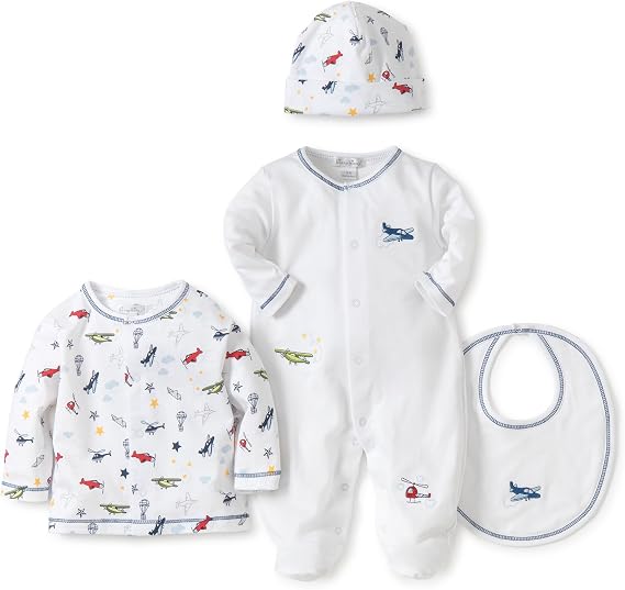 Kissy Kissy Baby Boys 100% Pima Cotton Aviators Take Me Home Gift Set