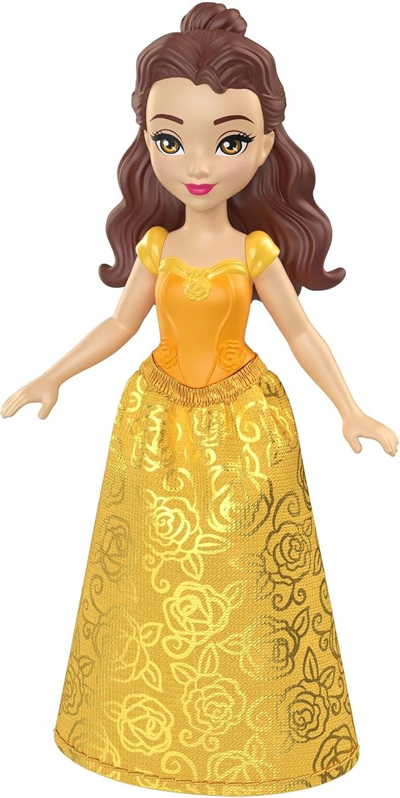 Mattel Disney Princesses, 9 cm Articulated Belle Doll, 3 Years and +, HLW78